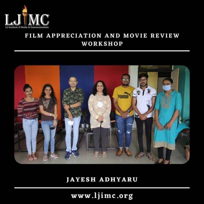 Film Appreciation and Movie Review Workshop by expert mentor Jayesh Adhyaru